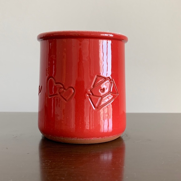 La Fermière Red Ceramic Jars - 1 “Be Mine” + 1 “Darling” - Picture 3 of 6